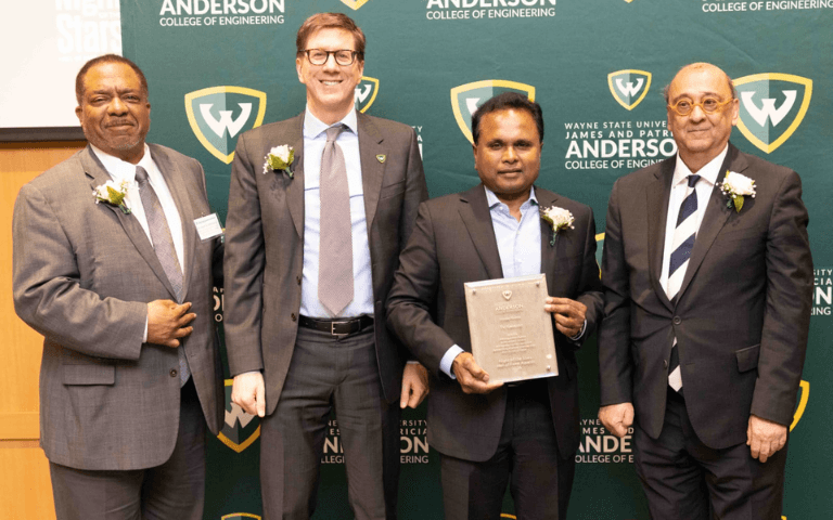 Tel K. Ganesan at an engineering recognition event in Detroit